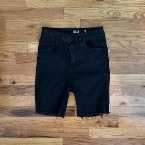 Black Denim Shorts